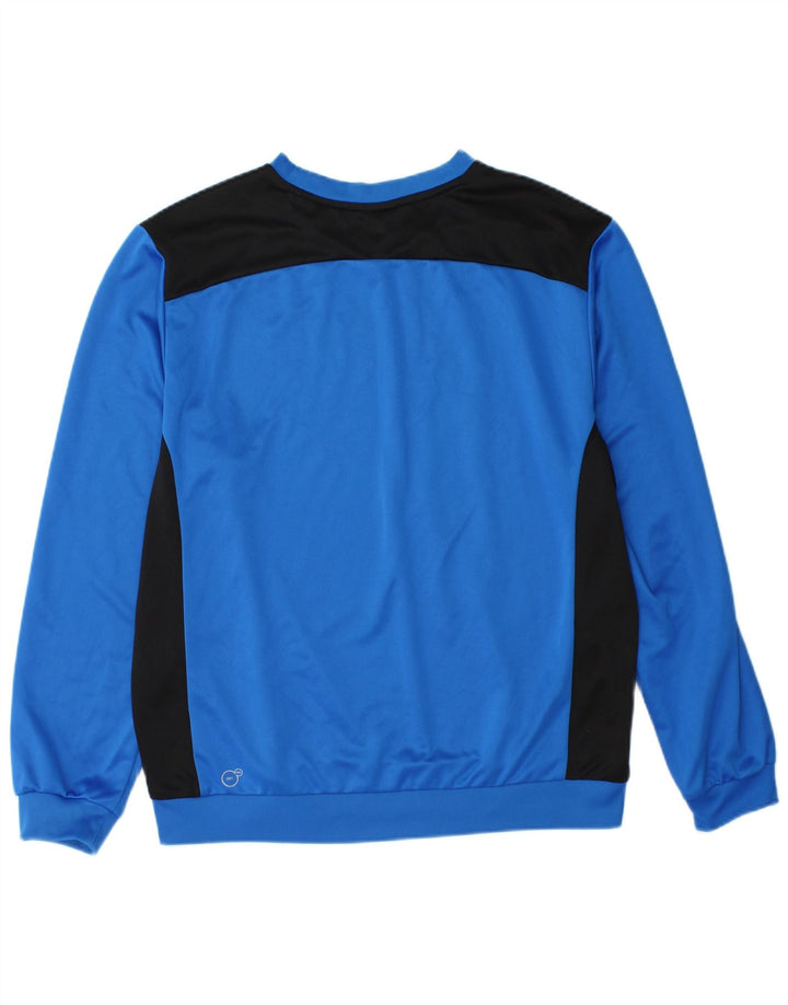 Puma moletom masculino jumper grande azul colorblock poliéster