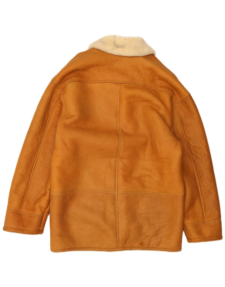 Jaqueta masculina vintage Shearling IT 48 marrom médio