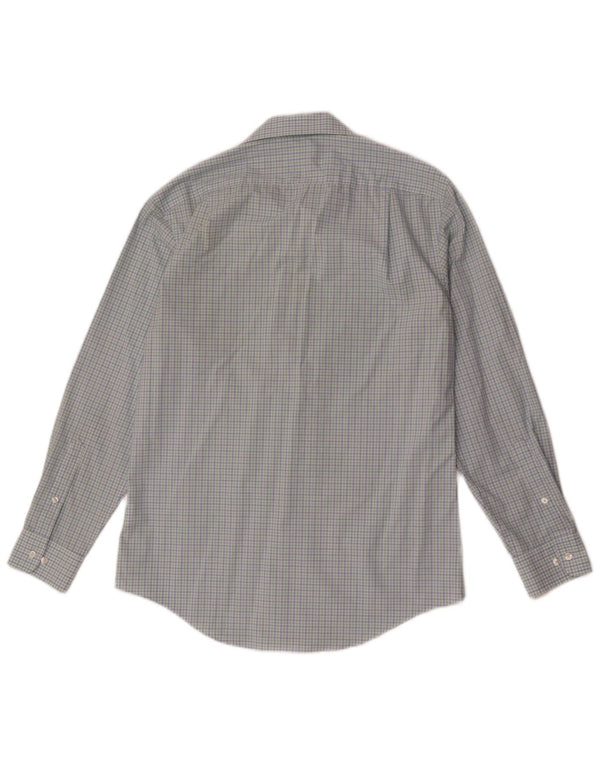 Tommy Hilfiger Mens Shirt Size 15 1/2 Medium Blue Check Cotton