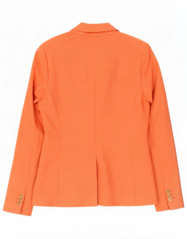 Jaqueta blazer feminina de 1 botão Massimo Dutti UE 38 algodão laranja pequeno