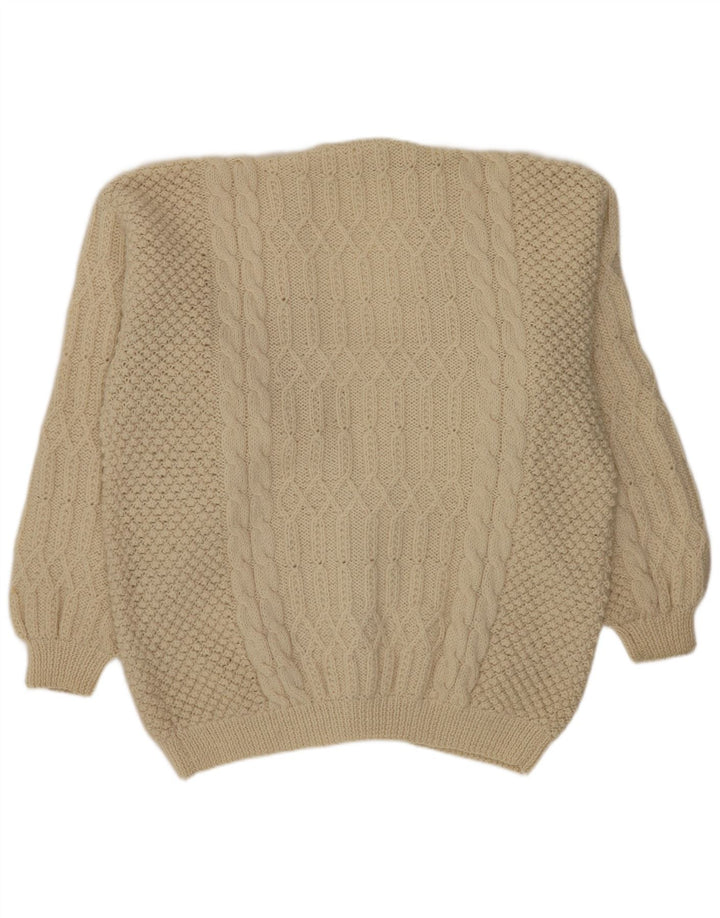 Suéter Cardigan Masculino Vintage XL Off White