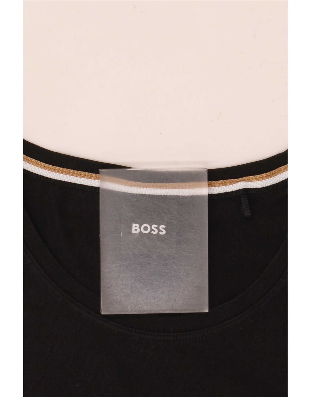 Camiseta masculina Hugo Boss Top médio algodão preto
