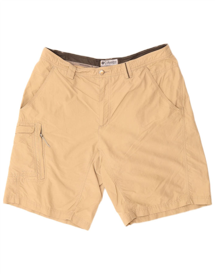 COLUMBIA Mens Cargo Shorts W36 Grande Bege Nylon