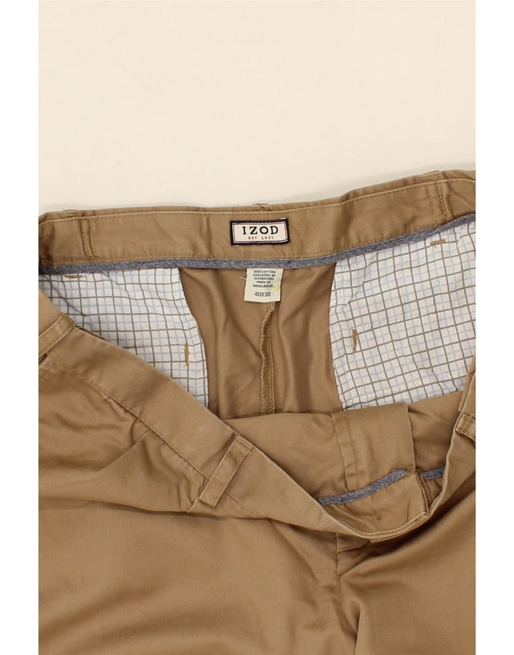 IZOD Mens Straight Chino Trousers W40 L30 Beige Cotton Vintage Izod and Second-Hand Izod from Messina Hembry 