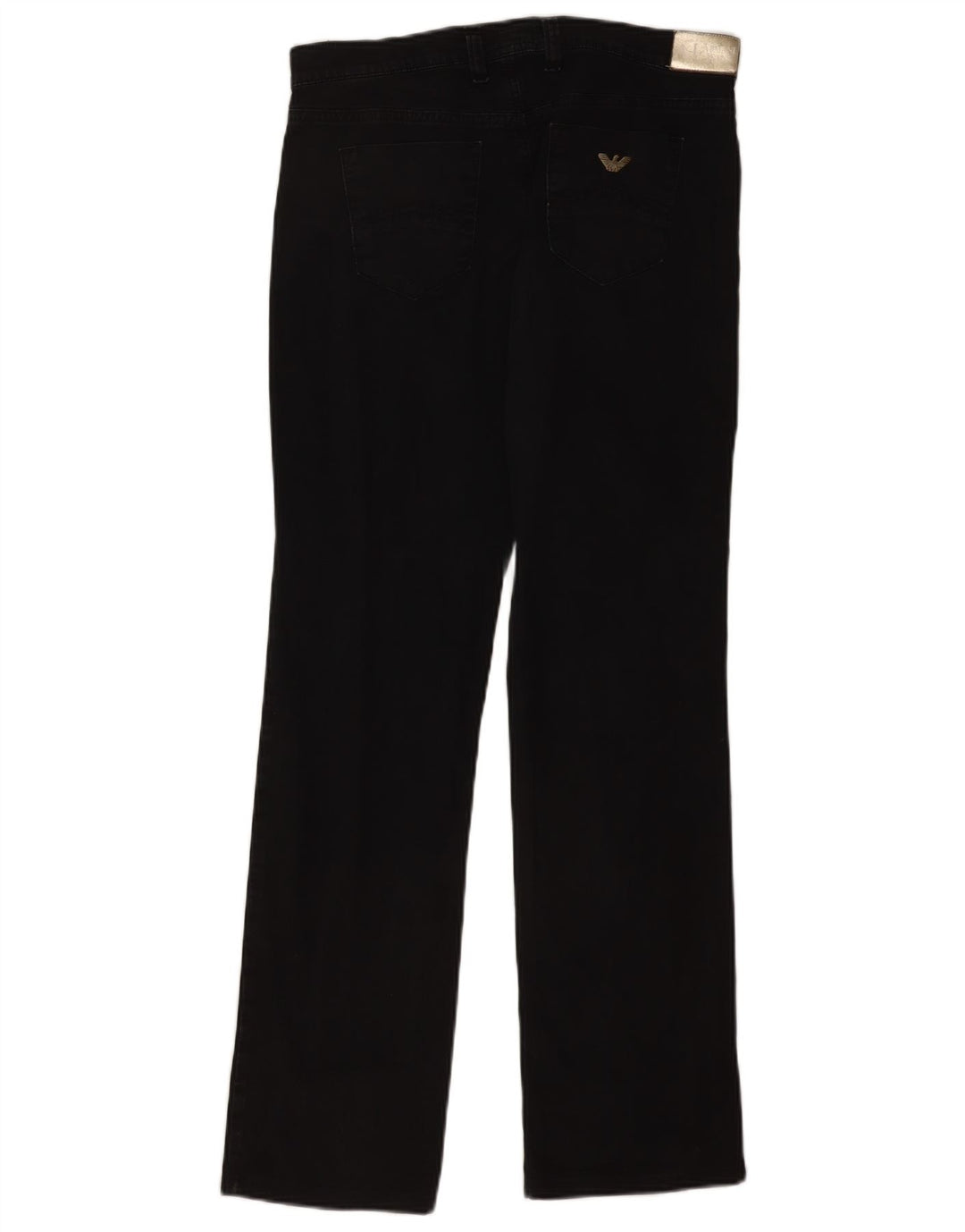 Jeans retos femininos Armani W31 L31 algodão preto