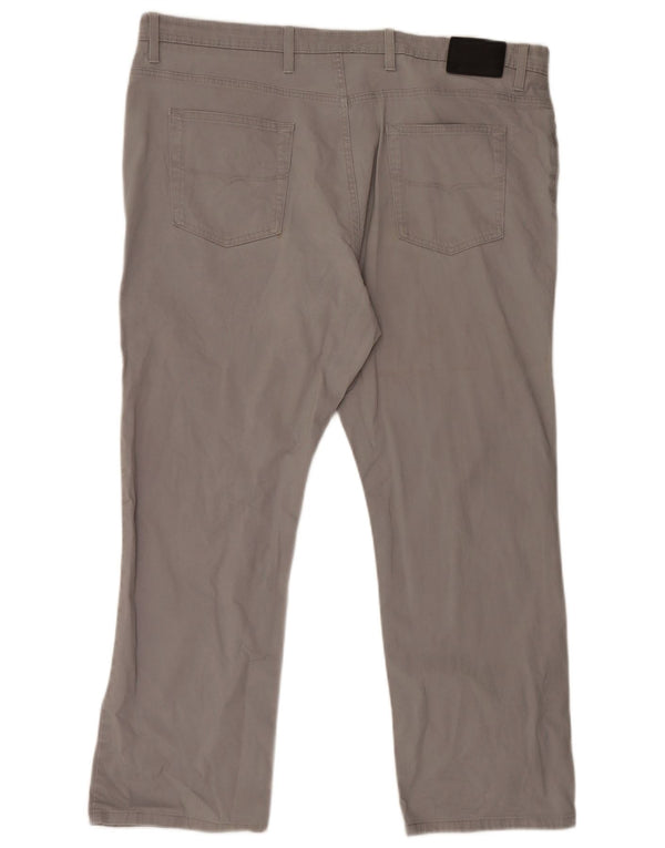 Calça casual reta masculina Marks & Spencer Blue Harbor W42 L29 cinza