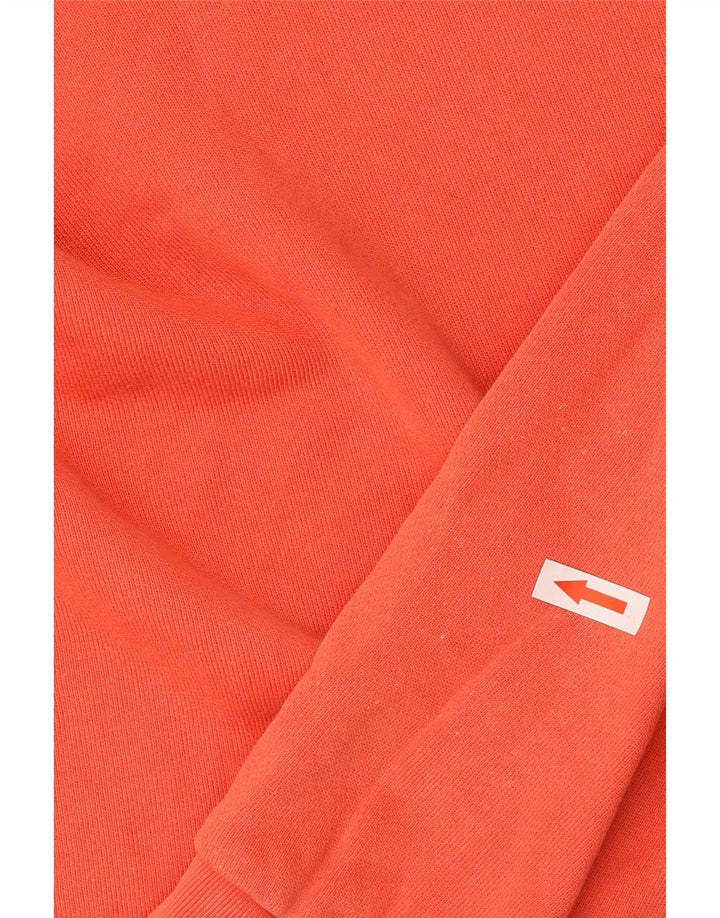 Adidas Mens Hoodie Jumper Médio Algodão Laranja