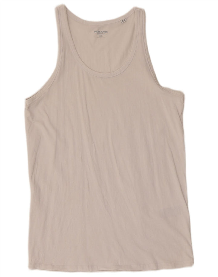 Colete masculino Jack & Jones Top 2XL de algodão branco