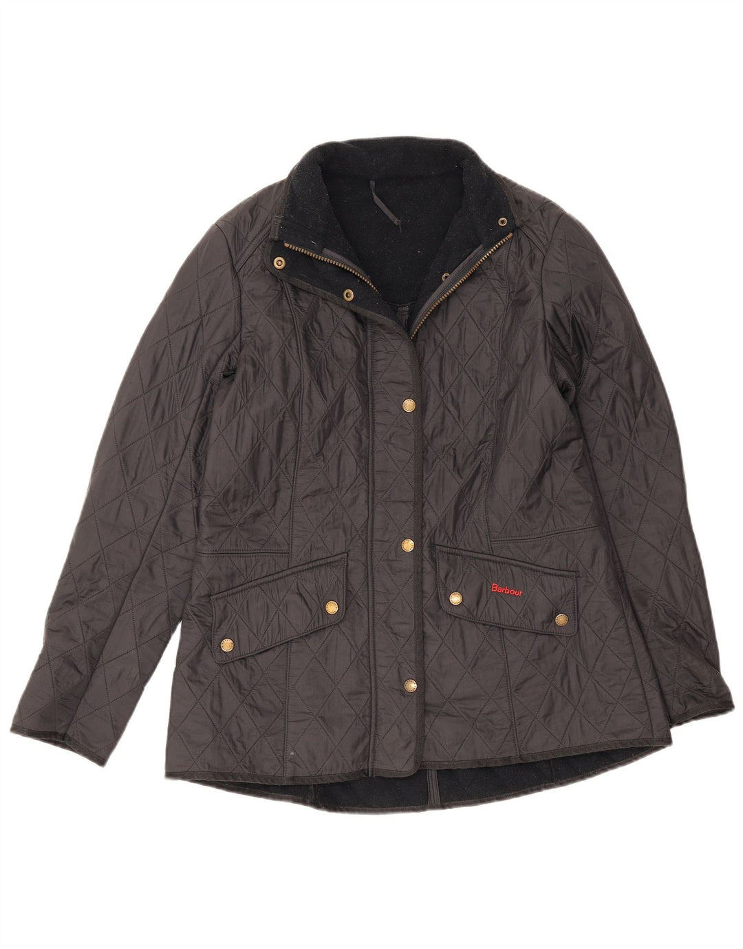 Jaqueta acolchoada feminina Barbour UK 16 grande preta