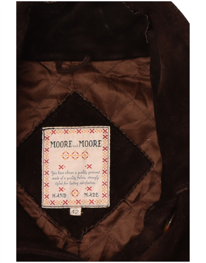 Jaqueta feminina VINTAGE de camurça IT 42 couro marrom médio