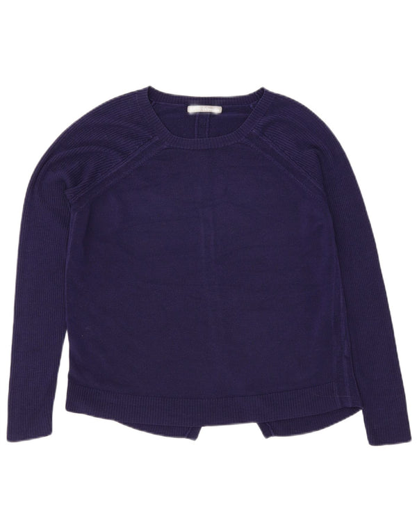 Suéter feminino Marks & Spencer com gola canoa Reino Unido 12 médio azul marinho