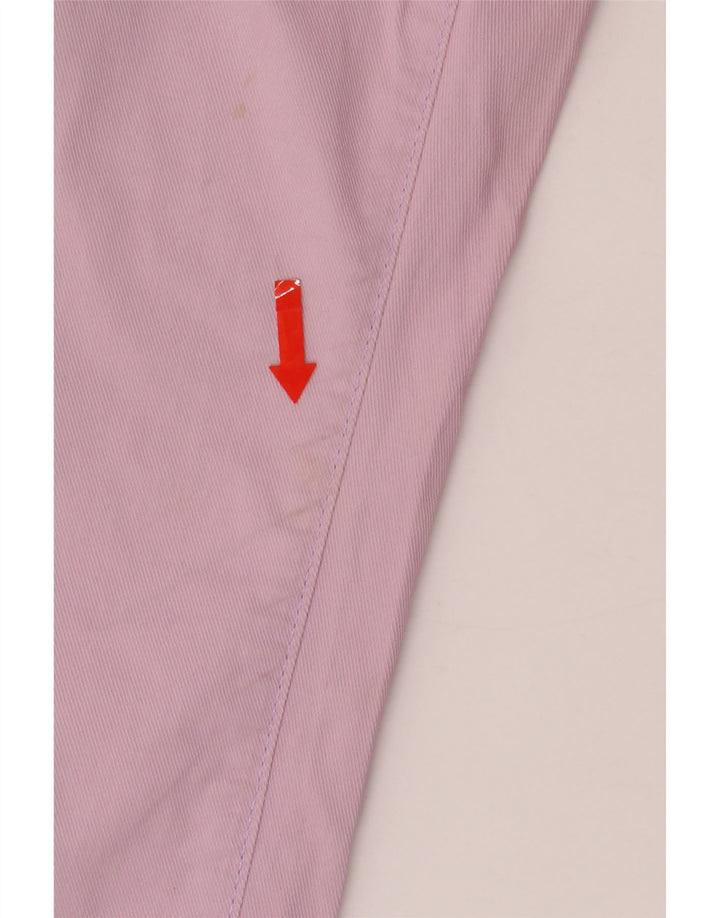 TRUSSARDI Womens Straight Casual Trousers W28 L31 Pink Cotton Vintage Trussardi and Second-Hand Trussardi from Messina Hembry 