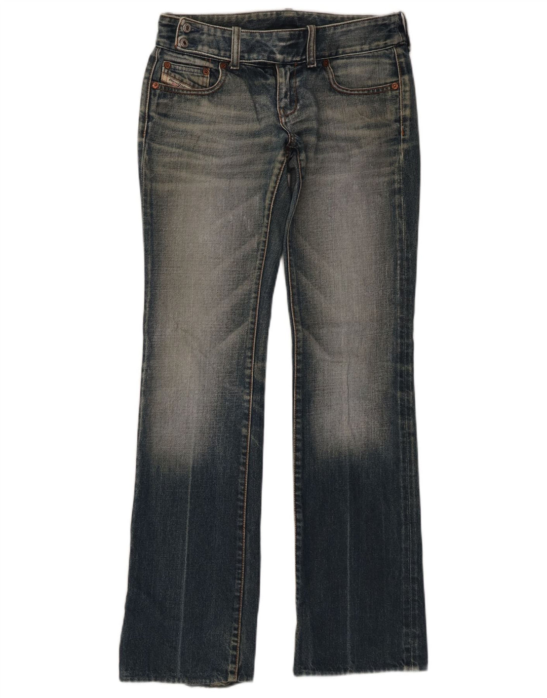 Jeans retos femininos DIESEL W28 L32 algodão azul