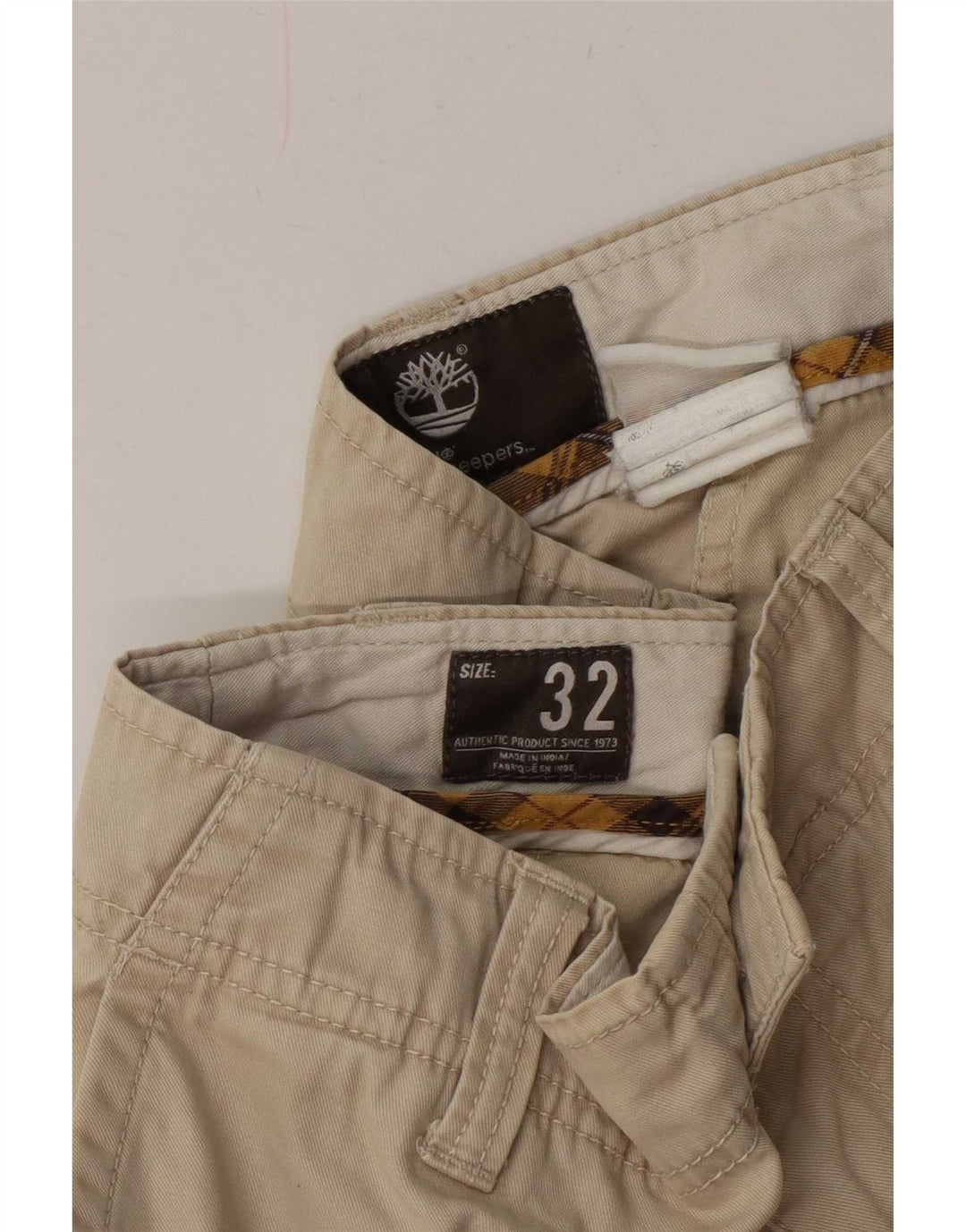 Timberland Mens Chino Shorts W32 Médio Bege