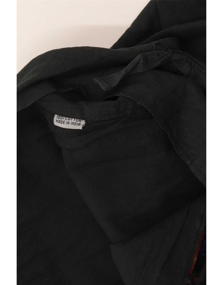 Colete masculino vintage grande patchwork multicolorido de algodão