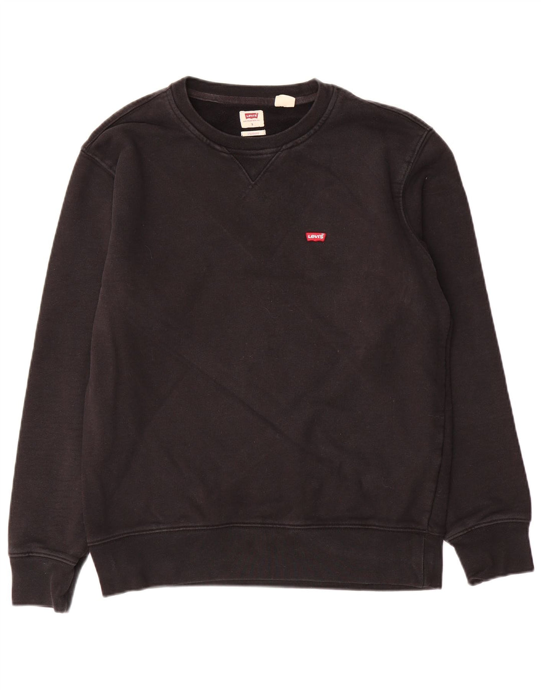 Levi's Masculino Padrão Moletom Jumper Pequeno Algodão Preto