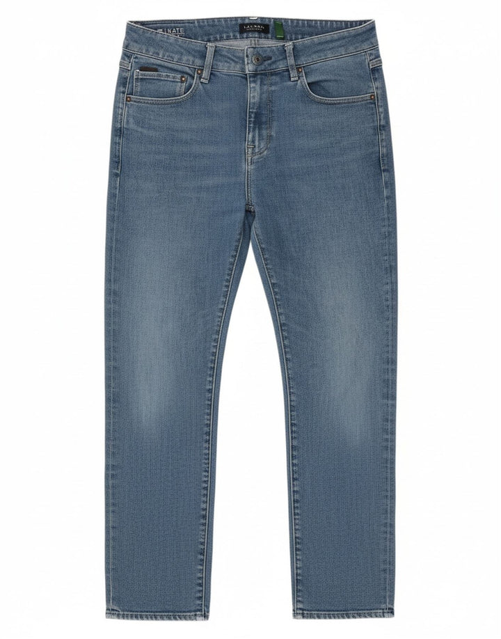 G-STAR feminino Kate Straight Jeans W25 L26 algodão azul