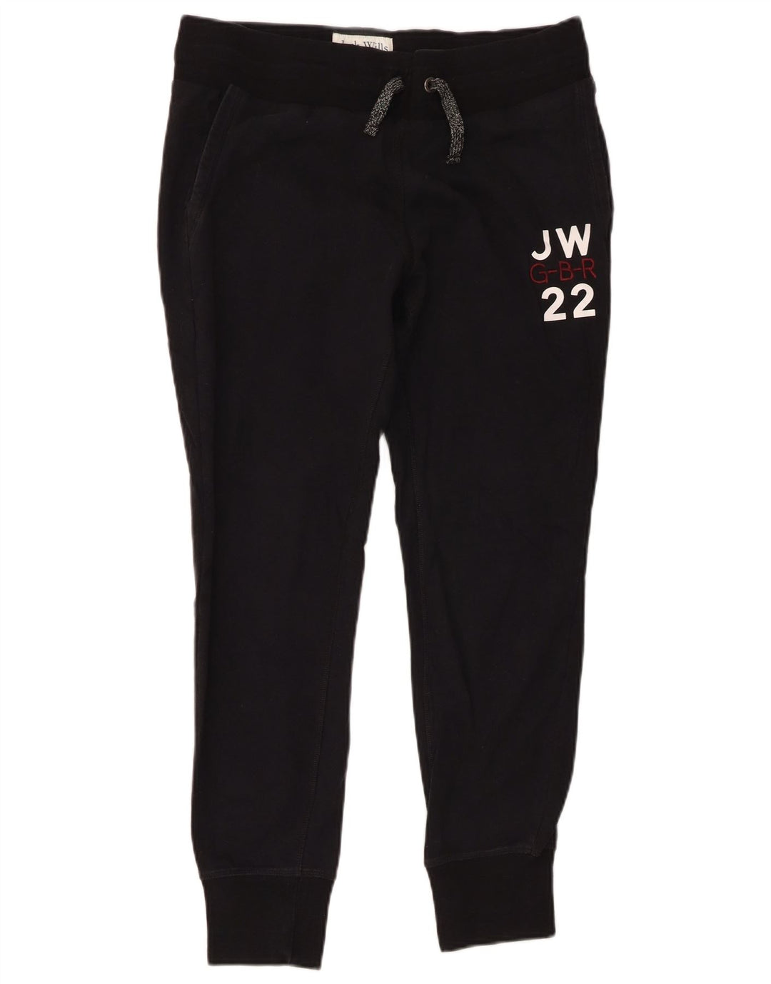 Calça esportiva feminina JACK WILLS com estampa gráfica e jogging UK 12 médio preto