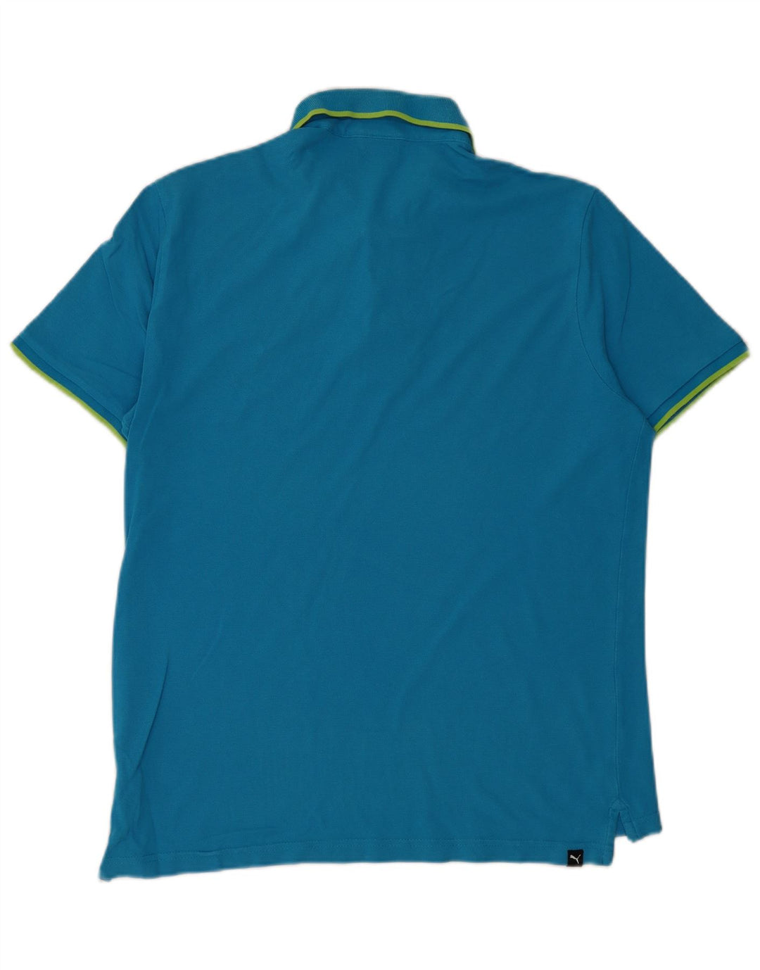Camisa polo masculina PUMA algodão azul médio