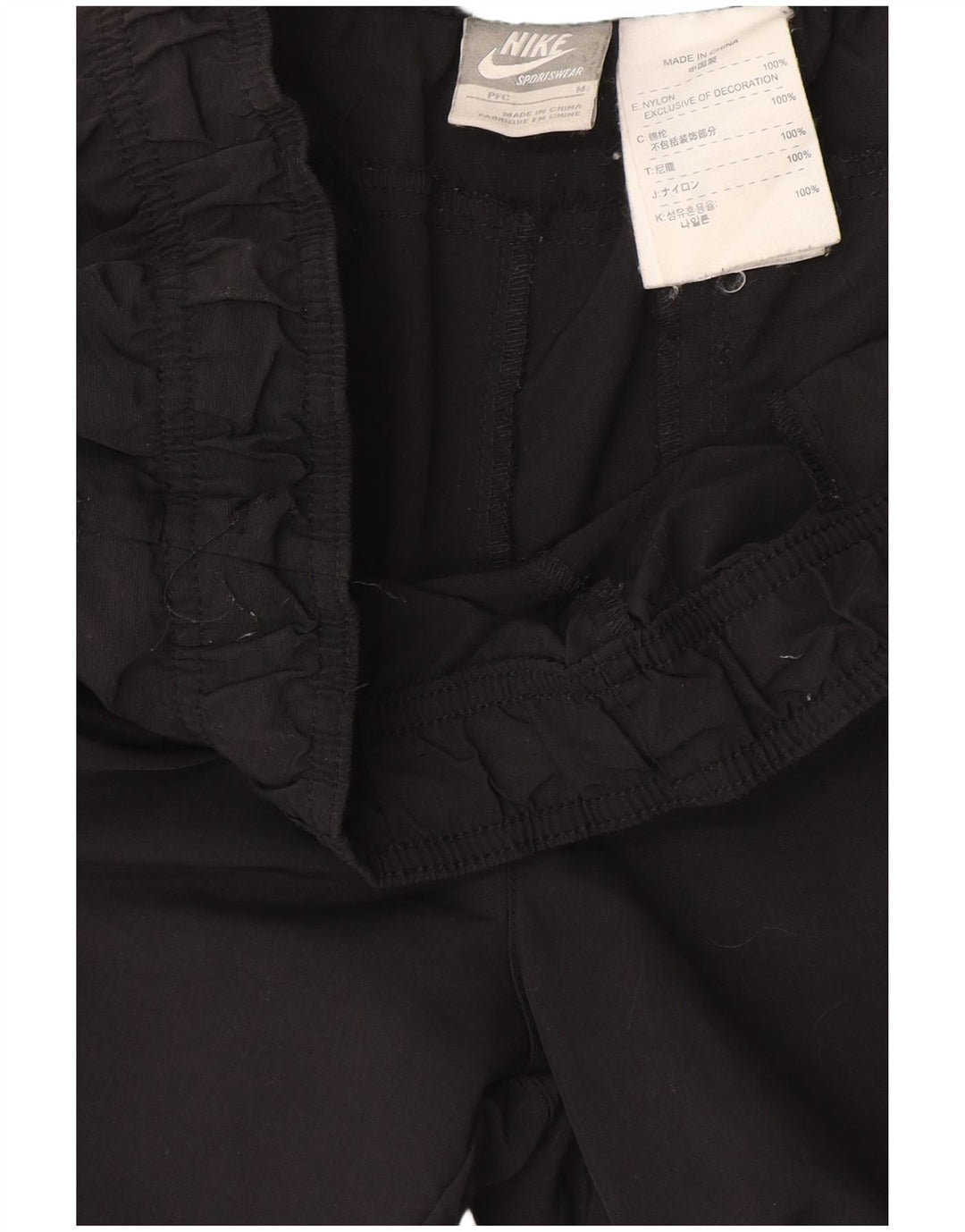 Calça de treino feminina Nike Joggers UK 12 médio preto nylon