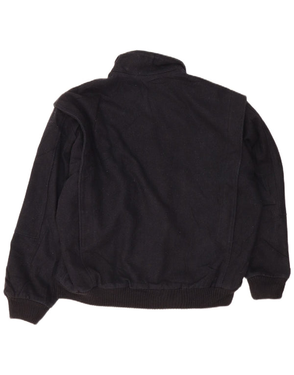 Jaqueta bomber masculina Carrera UK 40 grande lã azul marinho