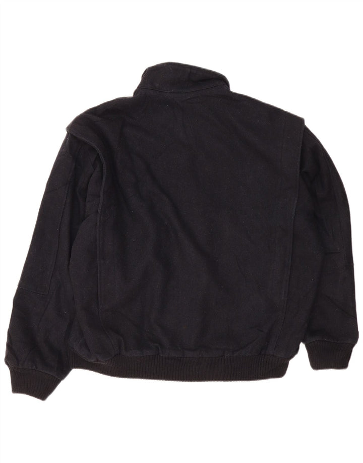 Jaqueta bomber masculina Carrera UK 40 grande lã azul marinho