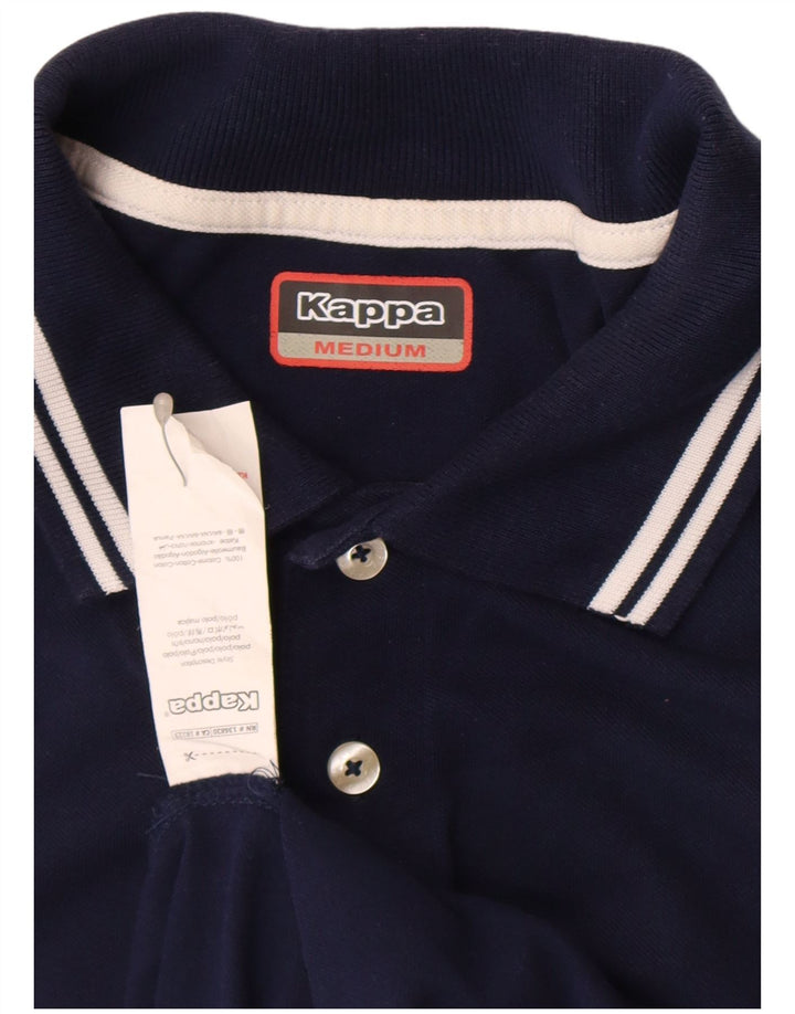Camisa polo masculina Kappa médio algodão listrado azul marinho