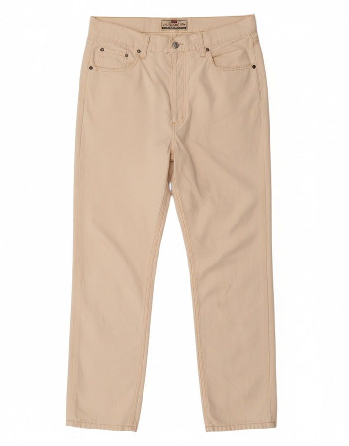 Jeans retos femininos LEVI'S W34 L30 algodão branco