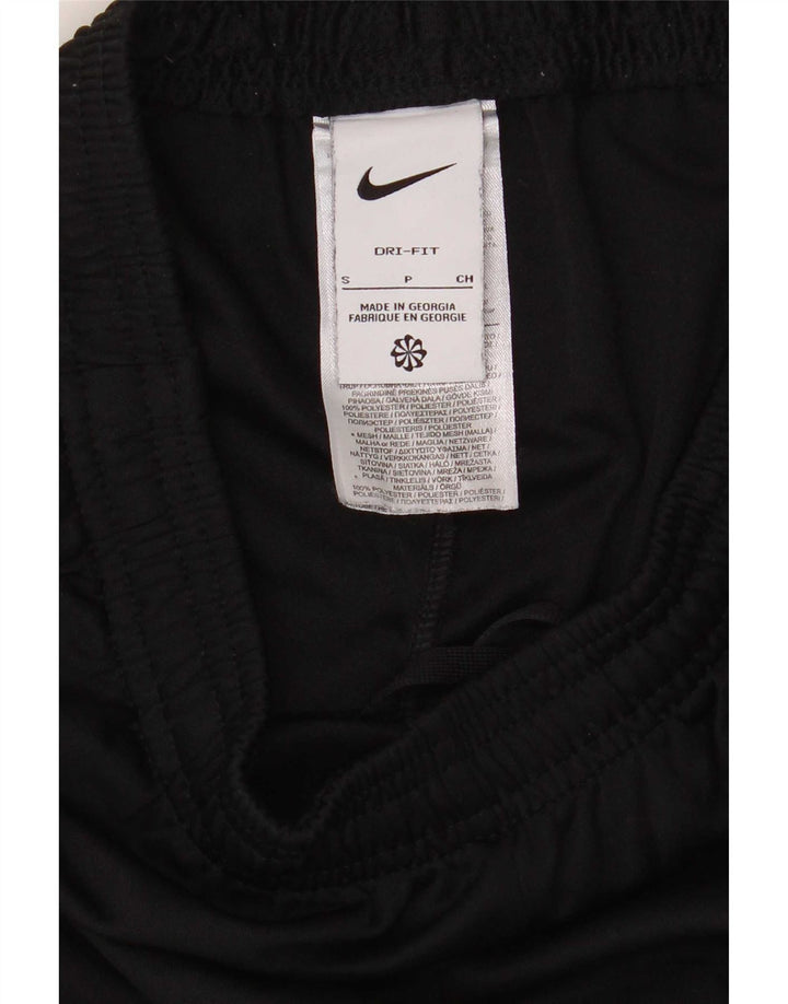 Calça de treino masculina Nike Dri Fit pequena preta colorblock poliéster