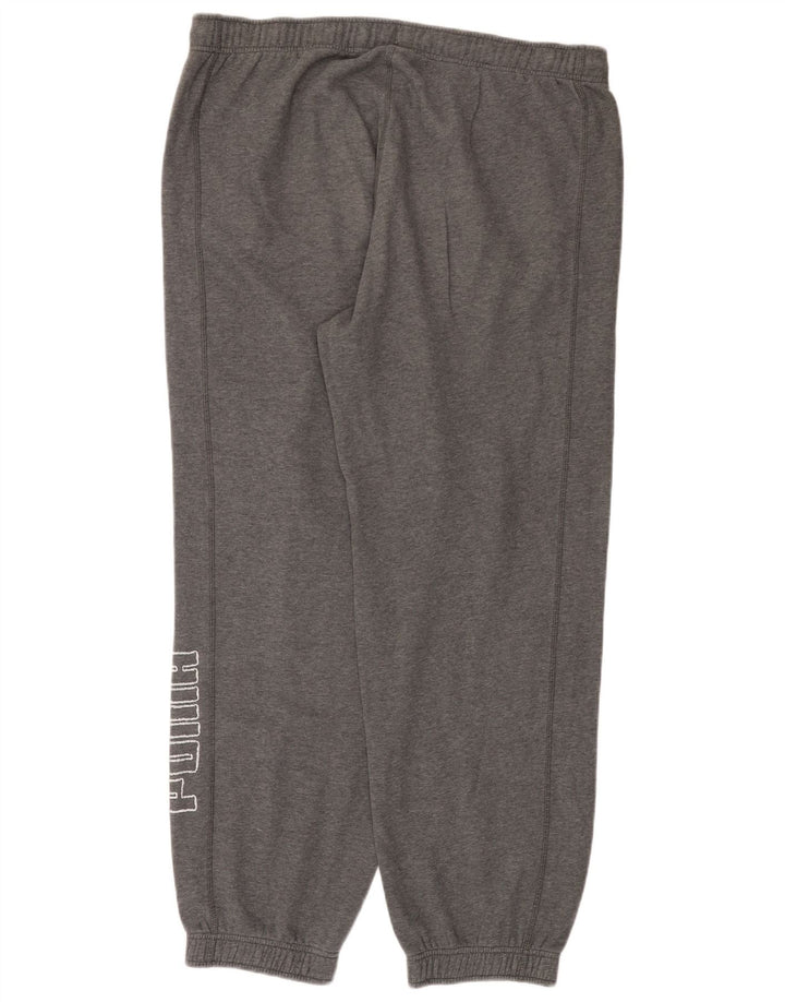 Calça de treino masculina Puma Graphic Joggers grande cinza