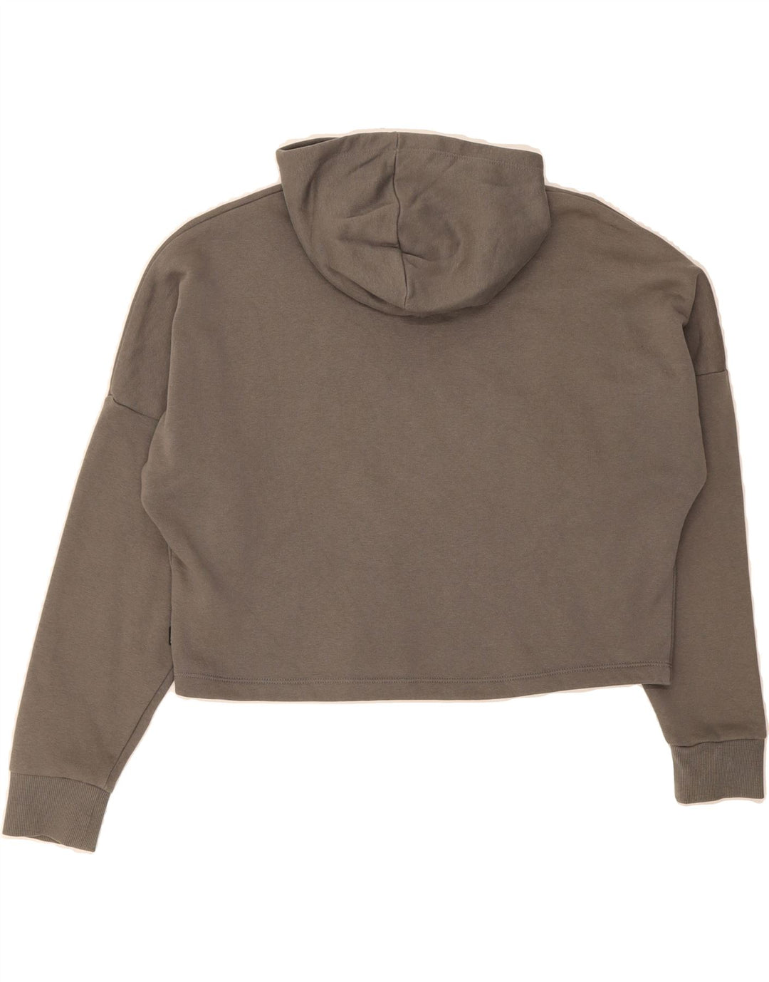 PUMA Girls Oversized Crop Graphic Hoodie Jumper 13-14 Years  Grey Cotton Vintage Puma and Second-Hand Puma from Messina Hembry 