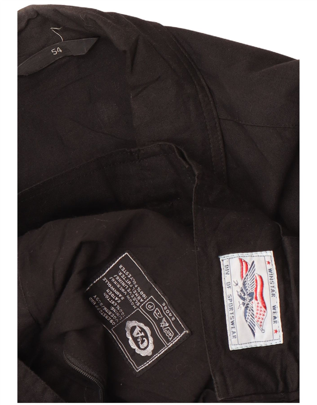 Jaqueta bomber militar masculina C&A EU 54 2XL algodão preto