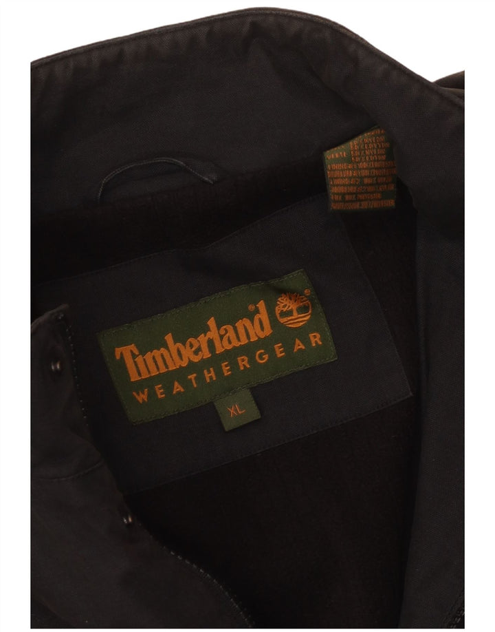 Jaqueta corta-vento masculina Timberland UK 42 XL preto nylon