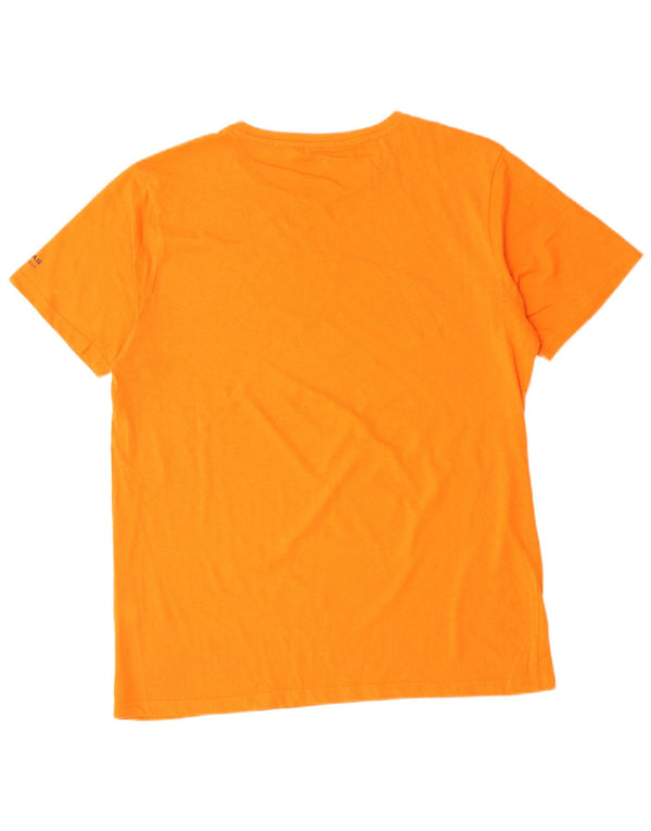 Camiseta gráfica masculina GAS Top XL algodão laranja