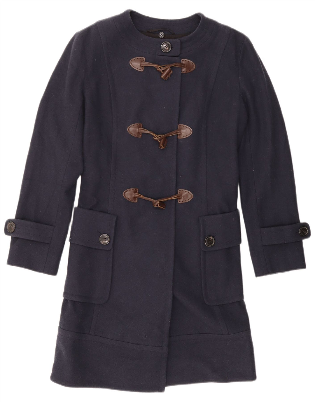 MARLBORO CLASSICS Duffle Coat feminino EU 42 grande poliéster azul marinho