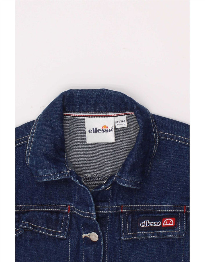 Jaqueta jeans gráfica feminina Ellesse 2-3 anos algodão azul marinho