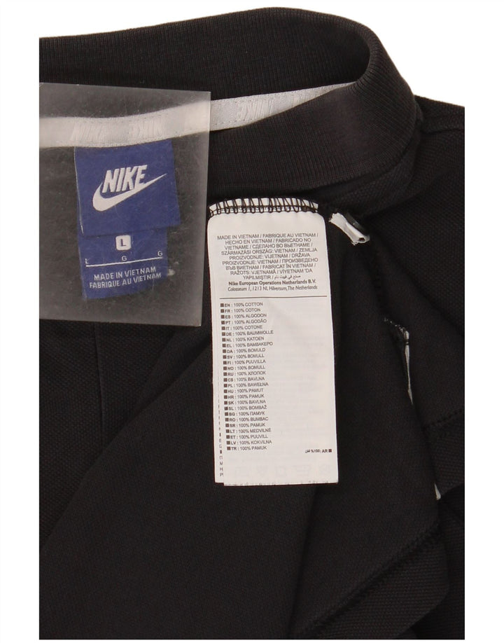 Camisa polo masculina Nike grande algodão preto