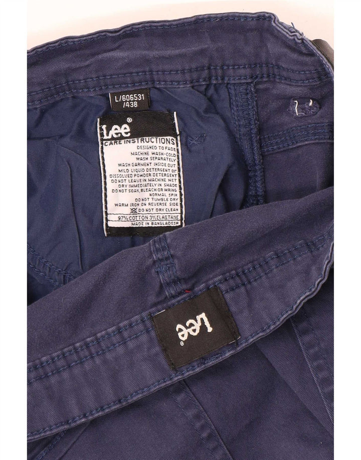 Lee Mens Casual Shorts Grande W36 Azul Marinho Algodão