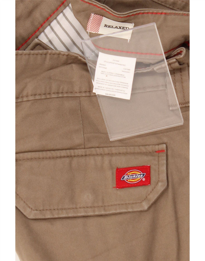 DICKIES Womens Relaxed Fit Cargo Trousers US 6 Medium W32 L31 Brown Cotton Vintage Dickies and Second-Hand Dickies from Messina Hembry 