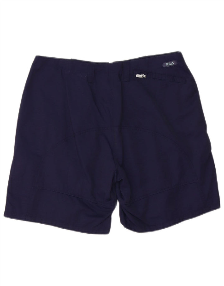 FILA Shorts Chino Feminino IT 44 Médio W30 Azul Marinho Algodão