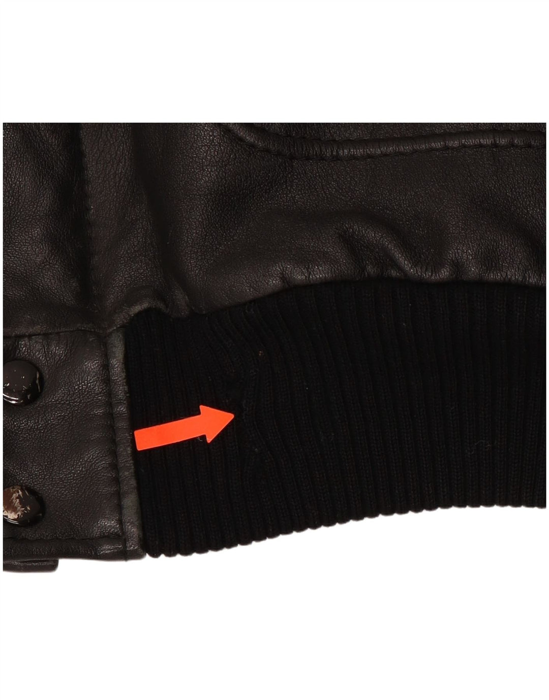 Jaqueta de couro militar masculina VINTAGE IT 54 2XL couro preto