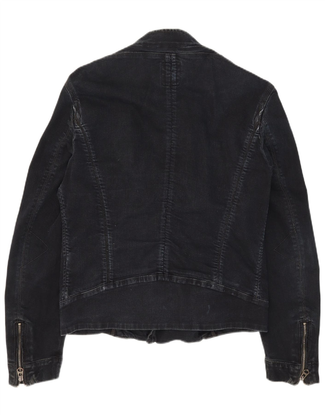 Jaqueta jeans masculina Guess para motociclista Reino Unido 36 pequeno algodão preto