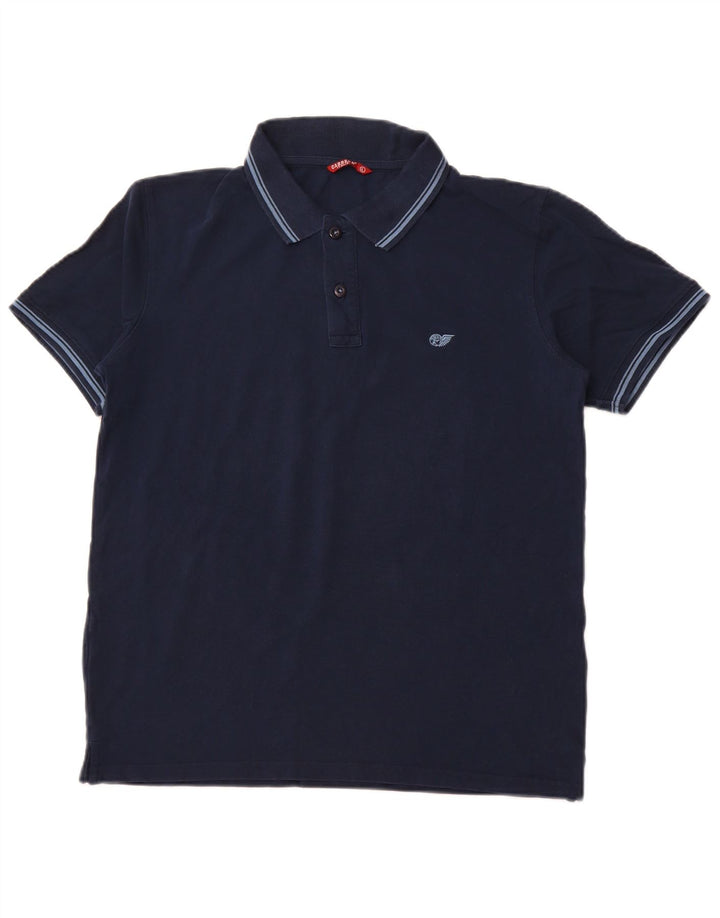 Camisa polo masculina CARRERA grande algodão azul marinho