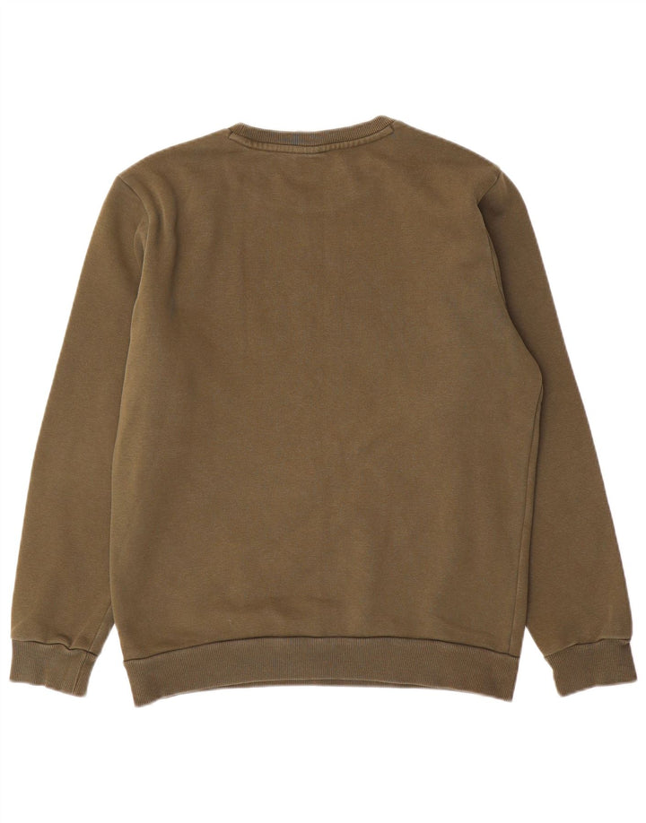 PUMA Mens Moletom Jumper Pequeno Algodão Cáqui