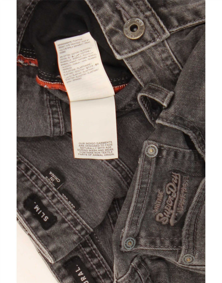Shorts jeans masculino Superdry Corporal Slim W32 algodão cinza médio