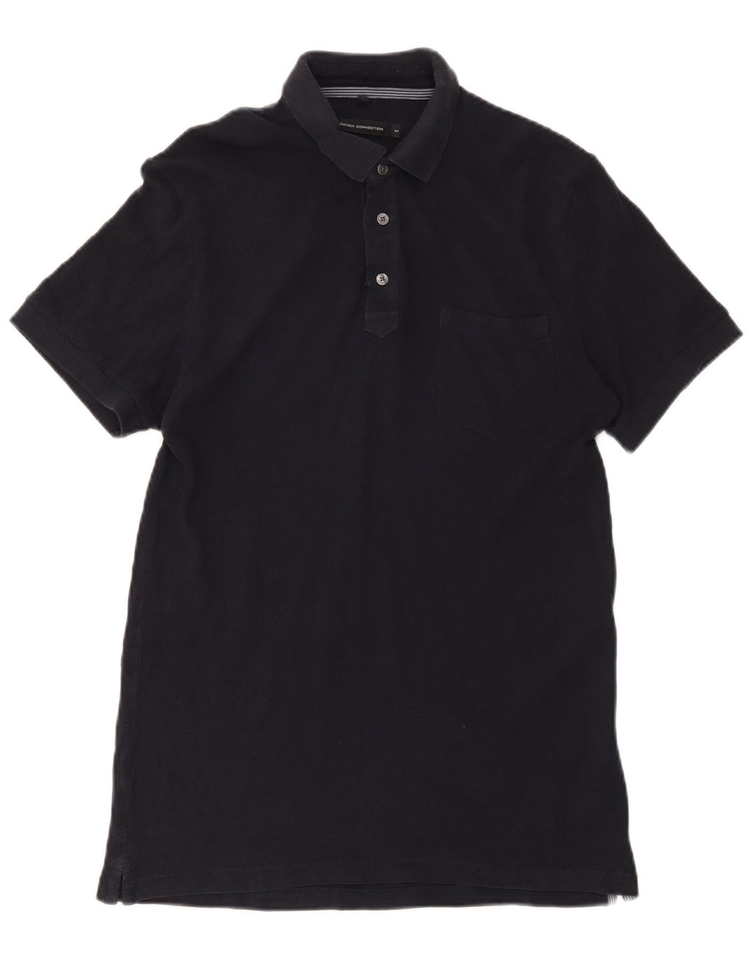 Camisa polo masculina regular French Connection de algodão azul marinho médio