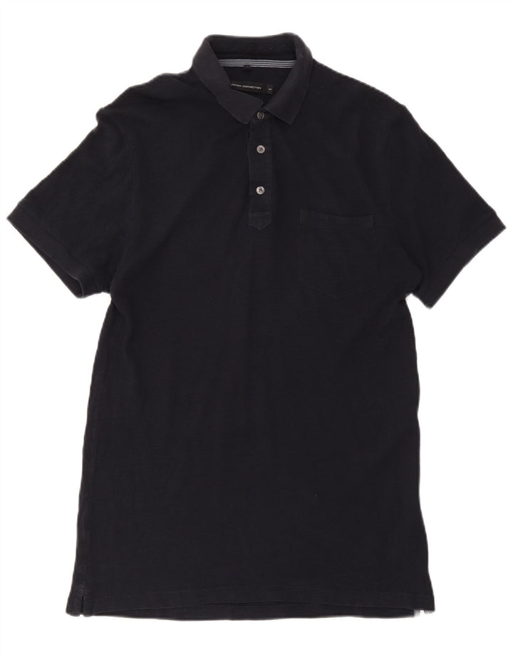 Camisa polo masculina regular French Connection de algodão azul marinho médio
