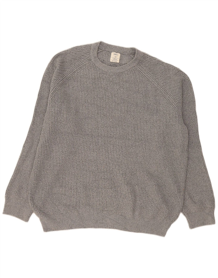 Suéter masculino Marks & Spencer com gola redonda 2XL poliamida cinza