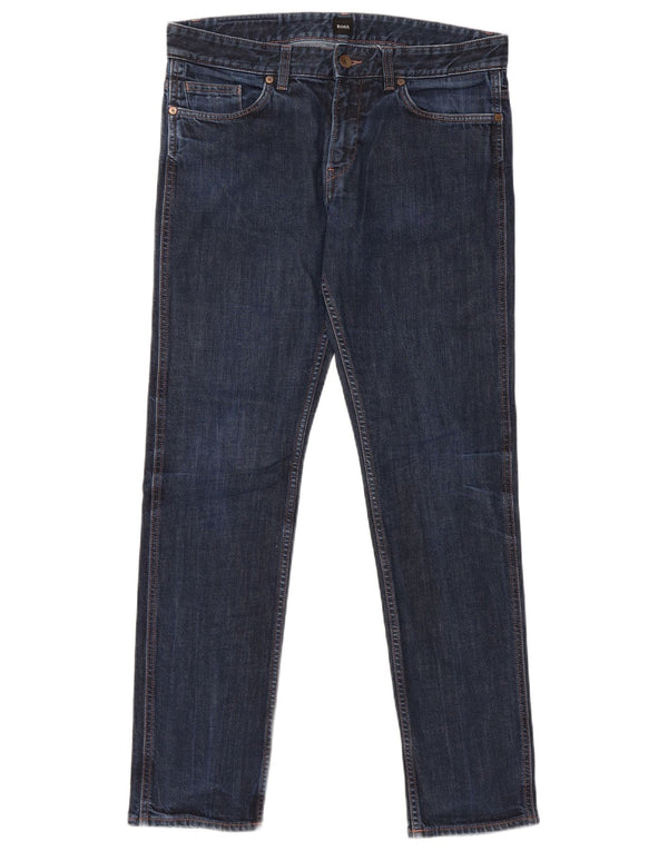Hugo Boss Jeans Slim Feminino W33 L32 Azul Algodão