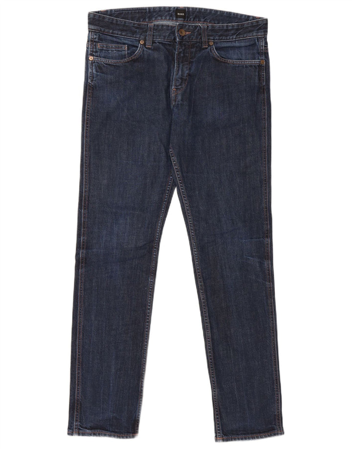 Hugo Boss Jeans Slim Feminino W33 L32 Azul Algodão